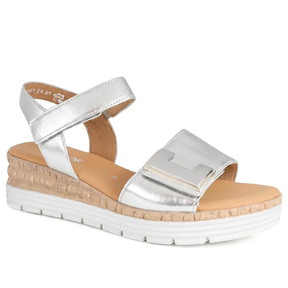Gabor Leather Adjustable Fastening Sandals - GABC43516 / 330 455