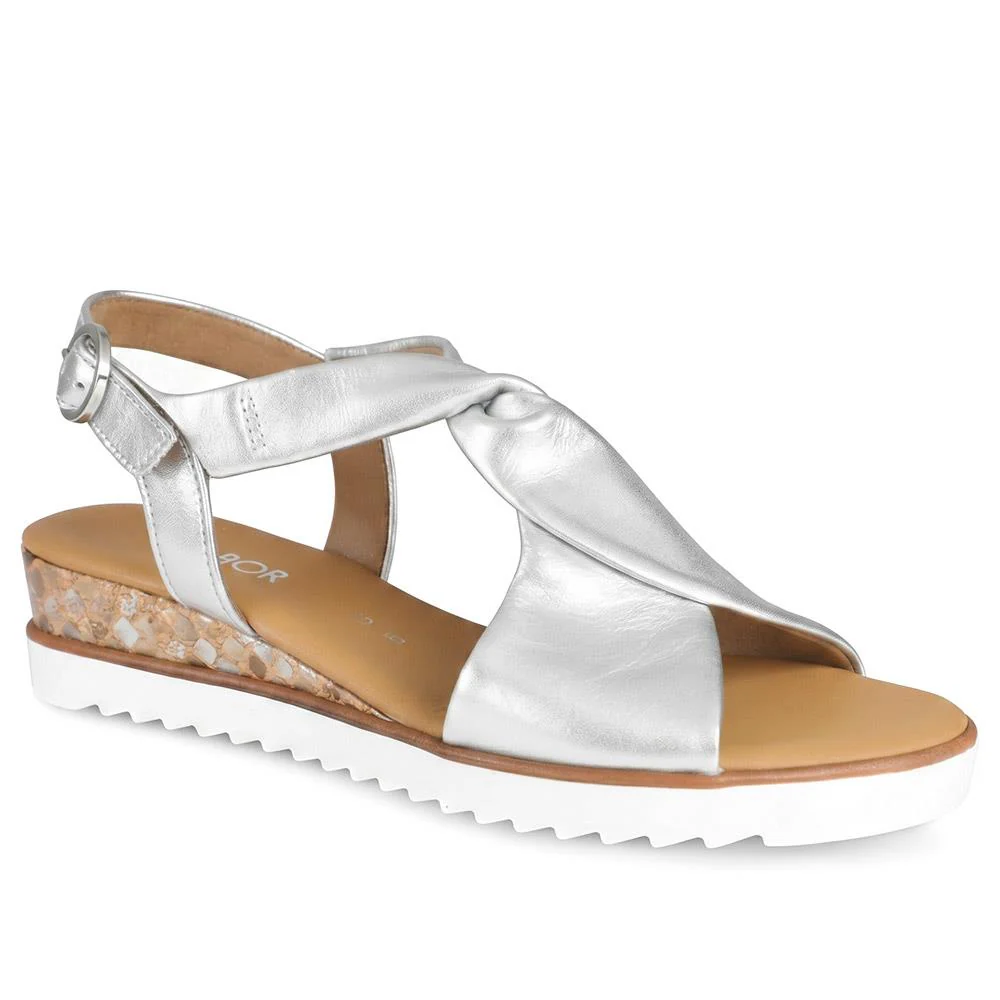 Gabor Leather Twist Strap Adjustable Sandals - GABC43518 / 330 457