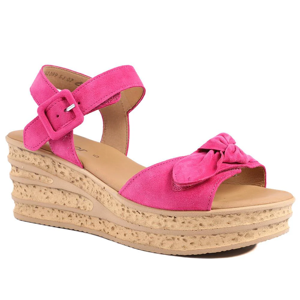 Gabor Leather Wedge Sandals - GAB43009 / 328 672 - Image 2