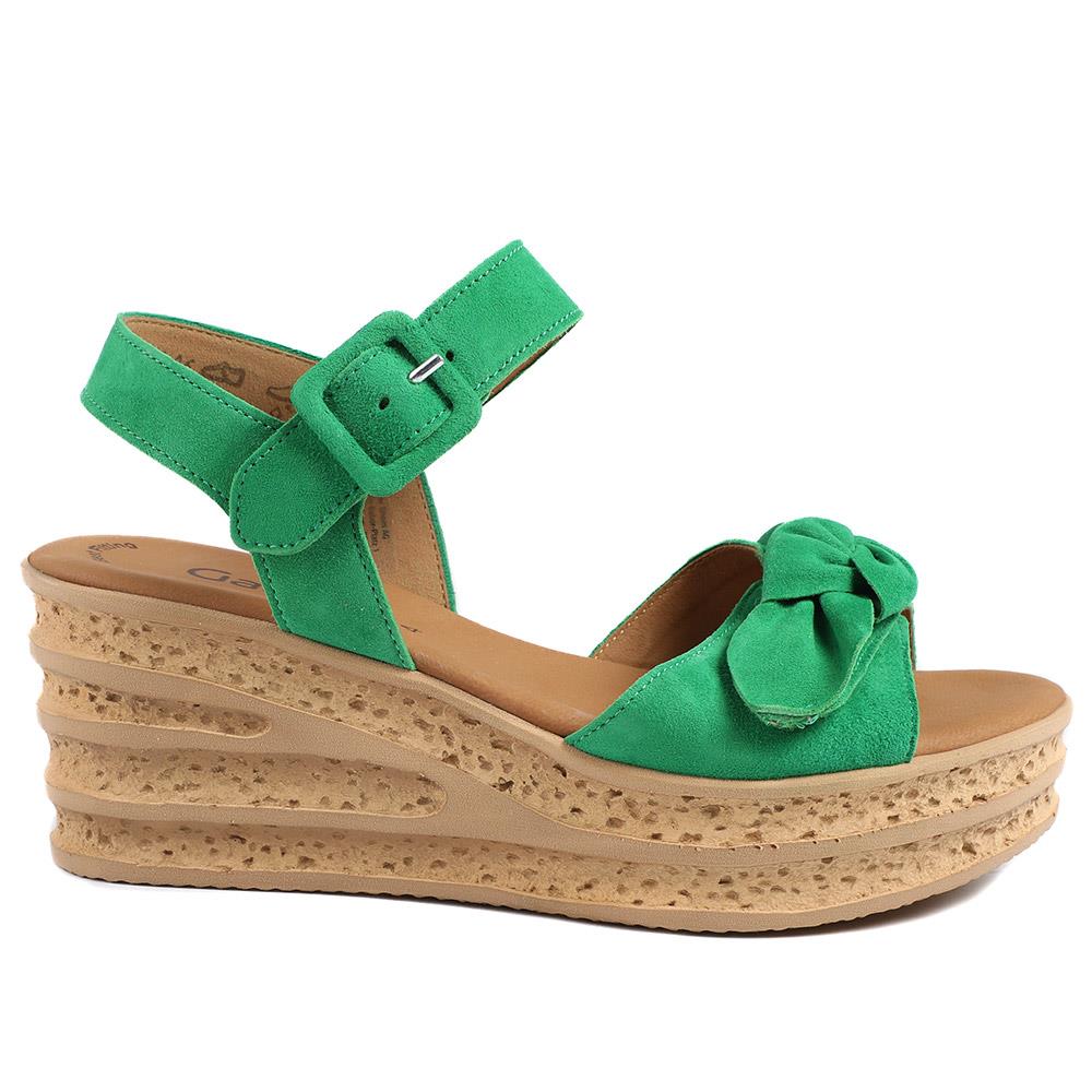 Gabor Leather Wedge Sandals - GAB43009 / 328 672 - Green - Image 3