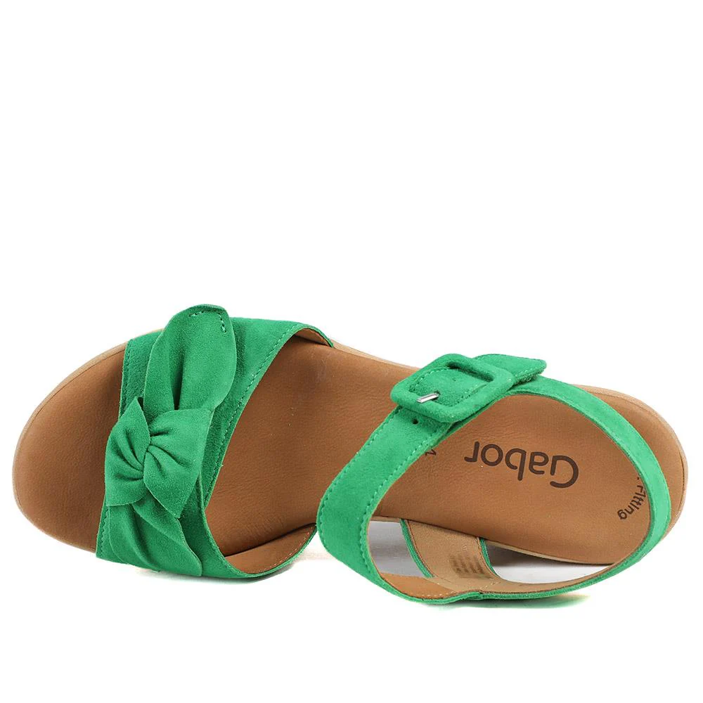 Gabor Leather Wedge Sandals - GAB43009 / 328 672 - Green - Image 5