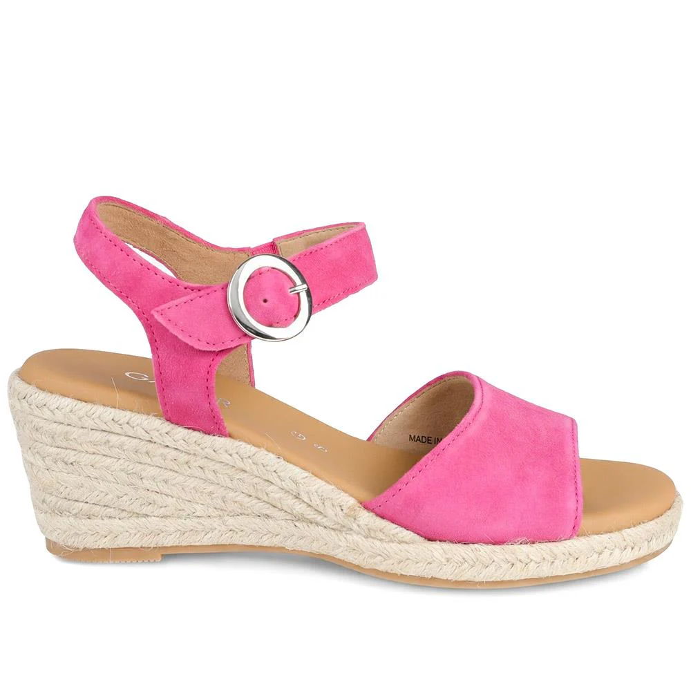 Gabor Wedge Heel Buckle Fasten Espadrilles - GABC43511 / 330 409 - Fuschia - Image 3