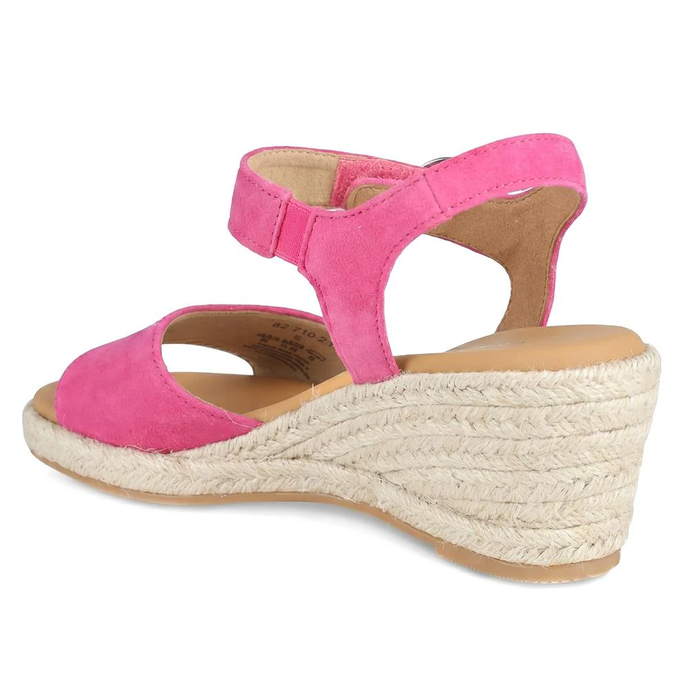Gabor Wedge Heel Buckle Fasten Espadrilles - GABC43511 / 330 409 - Fuschia - Image 4