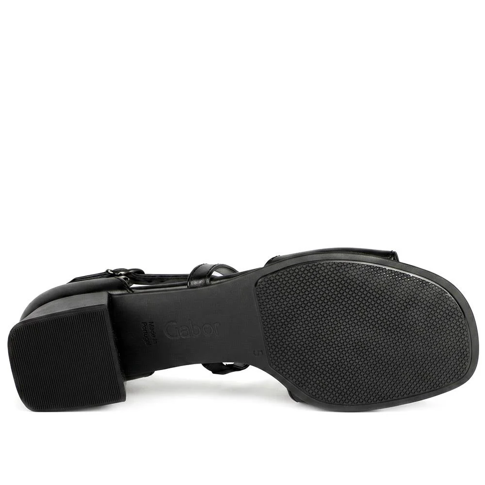 Gabor Wide Fit Buckle Fasten Smart Sandals - GABC43501 / 330 400 - Black - Image 6