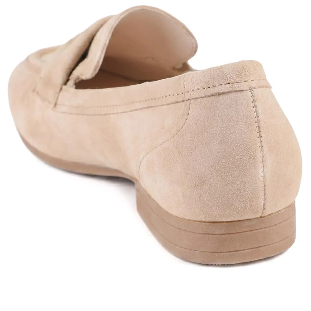 Gabor Wide Fit Leather Heeled Loafers - GABC44503 / 330 268 - Caramel - Image 4