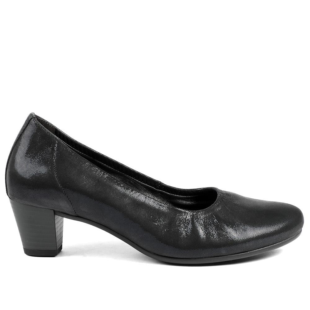 Gabor Wide Fit Smart Leather Court Shoes - GAB42551 / 329 079 - Navy - Image 2