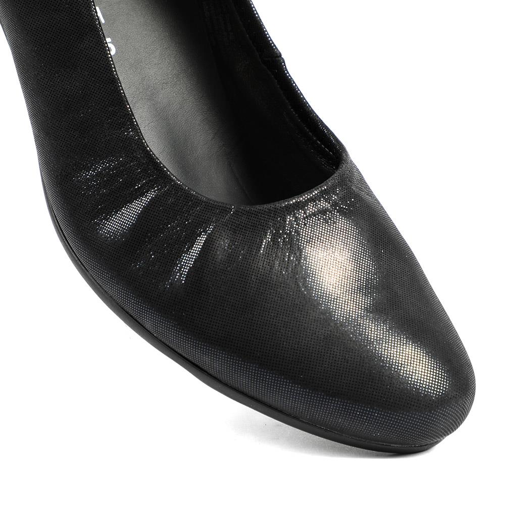 Gabor Wide Fit Smart Leather Court Shoes - GAB42551 / 329 079 - Navy - Image 5