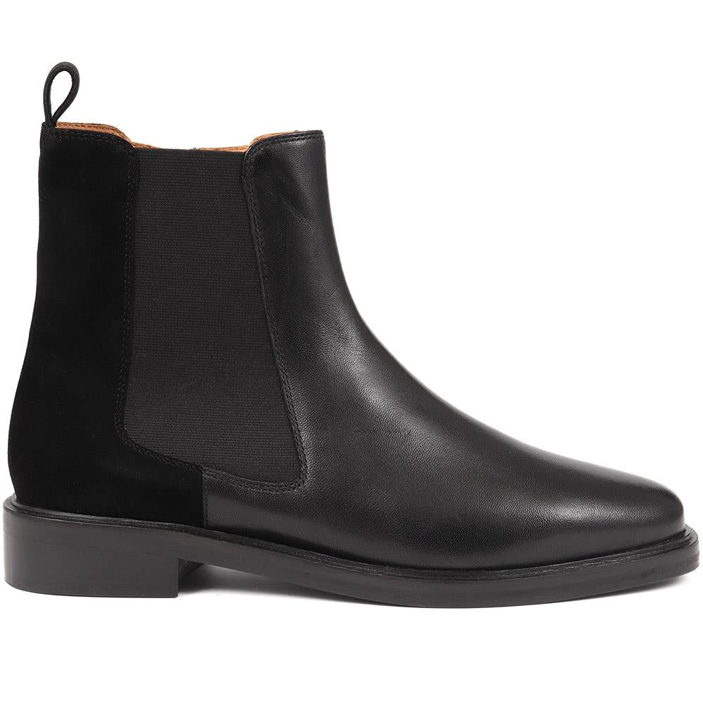 Gessica Leather Chelsea Boots - GESSICA / 324 588 - Black-Black Suede - Image 2