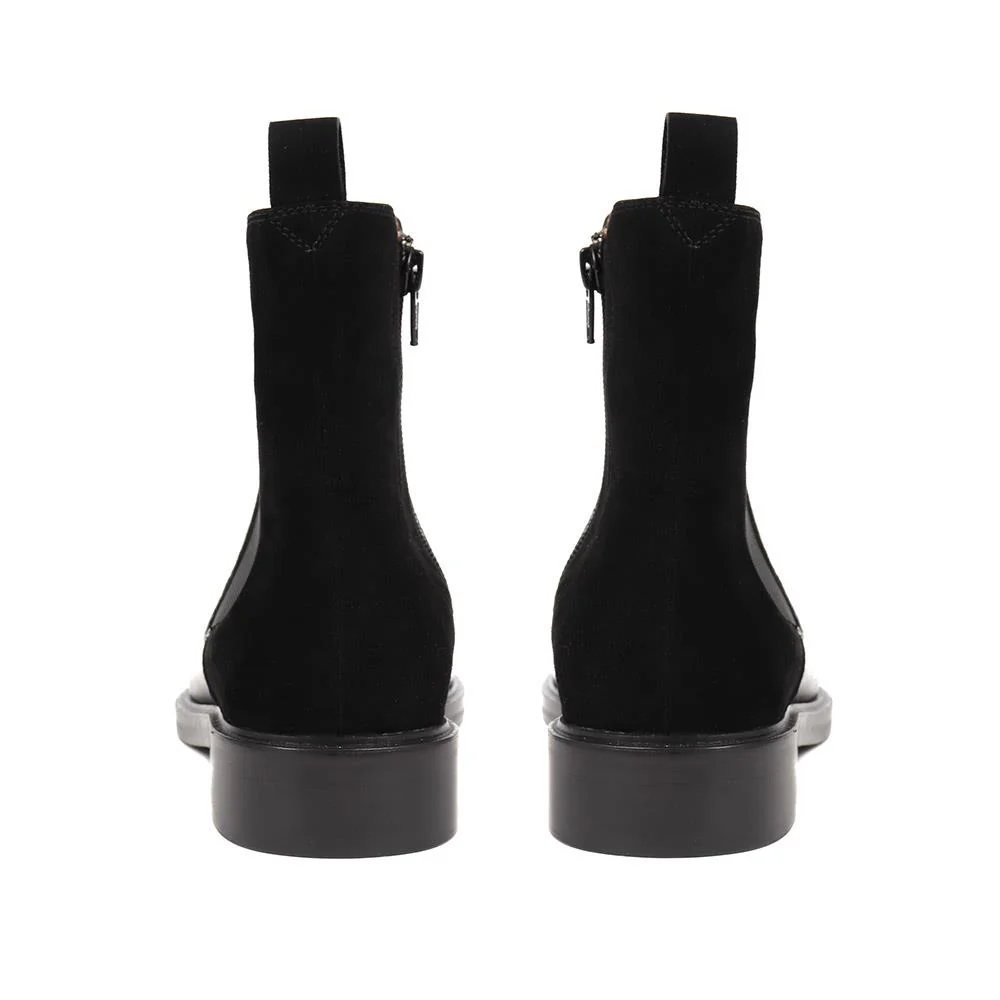 Gessica Leather Chelsea Boots - GESSICA / 324 588 - Black-Black Suede - Image 3