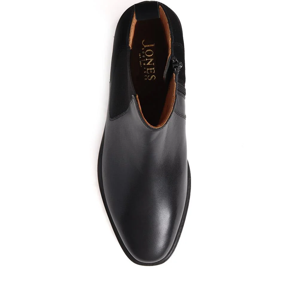 Gessica Leather Chelsea Boots - GESSICA / 324 588 - Black-Black Suede - Image 5