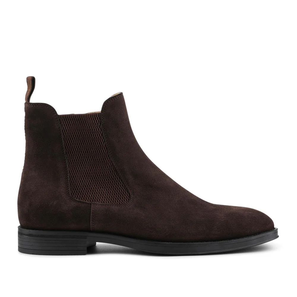 Gibson Leather Chelsea Boots - GIBSON / 325 895 - Dark Brown Suede - Image 2