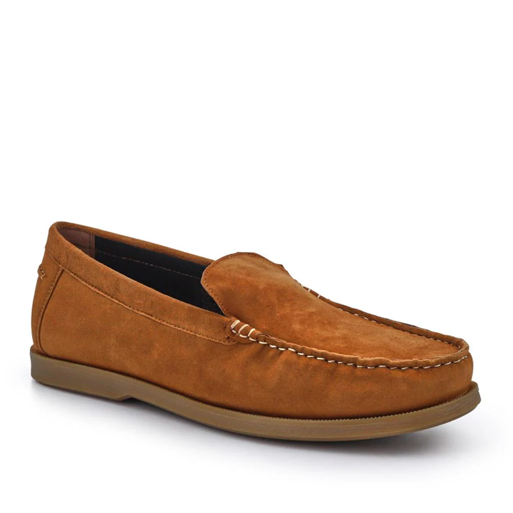 Casual Leather Loafers - SAKM41013 / 327 205 - Tan
