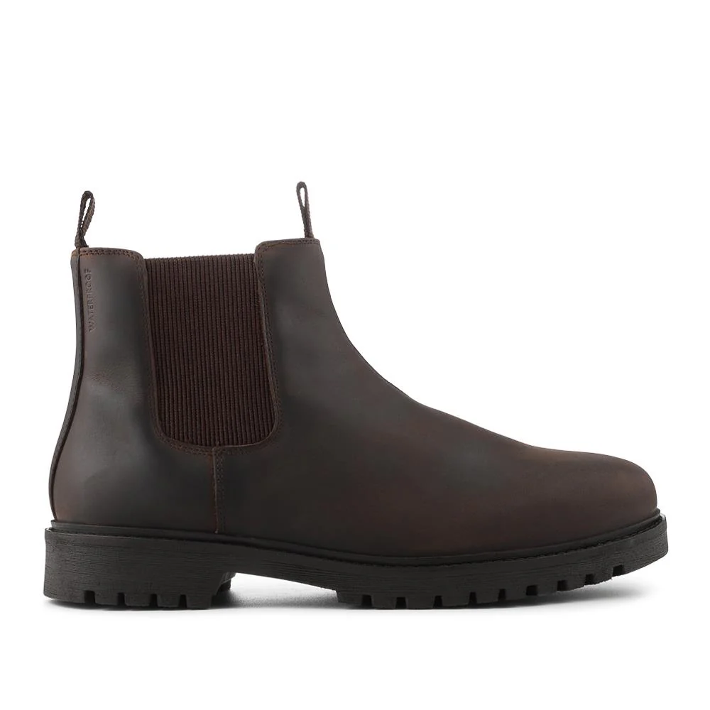Hamburg Leather Waterproof Chelsea Boots - HAMBURG / 327 847 - Brown - Image 2