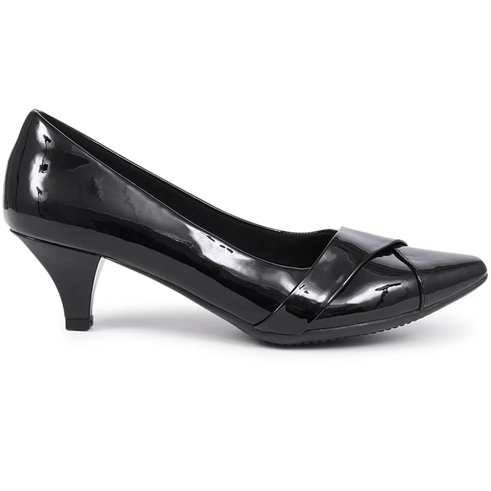 Heeled Court Shoes - MAIN40003 / 325 757 - Black Patent - Image 2