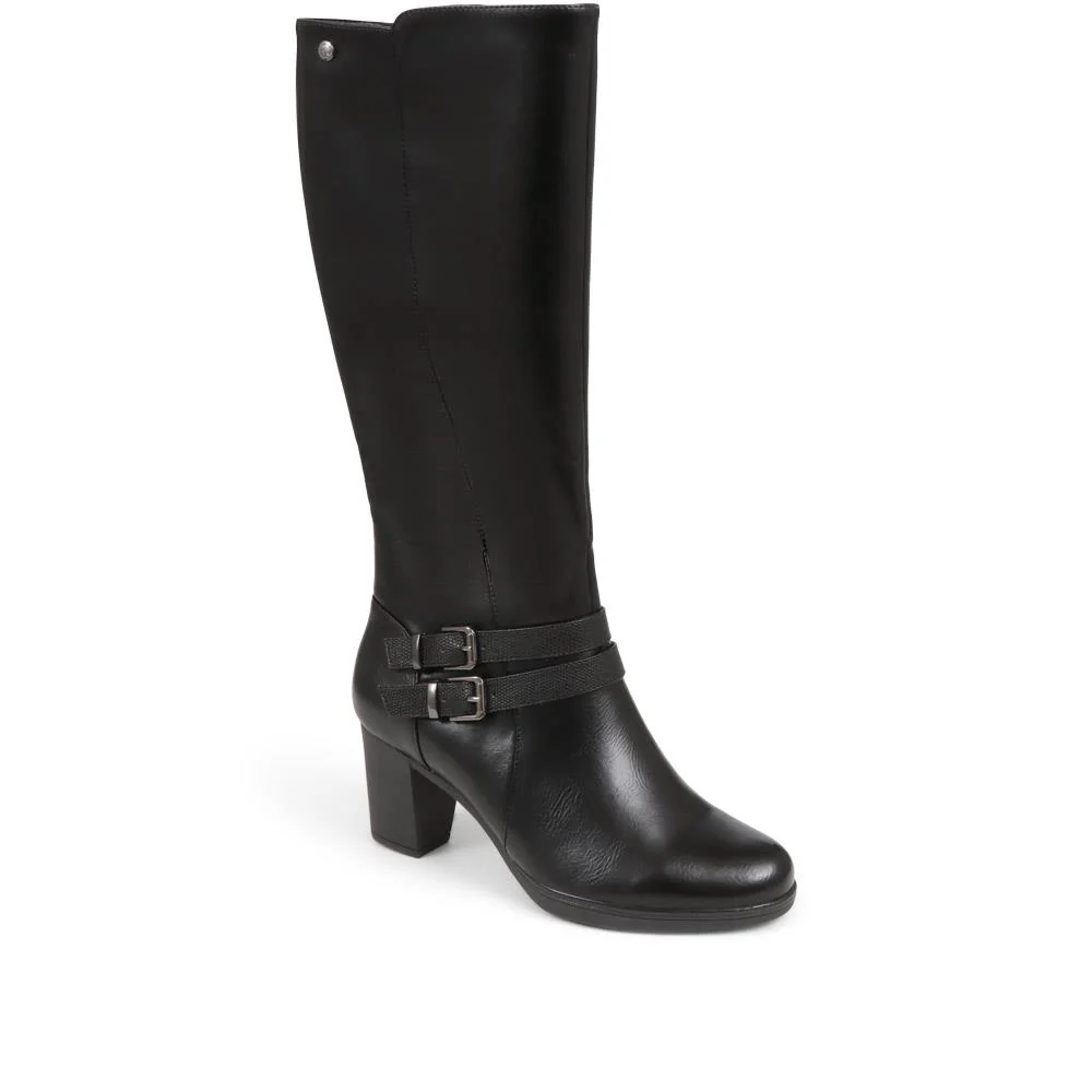 Heeled Knee-High Boots - WK38015 / 324 549