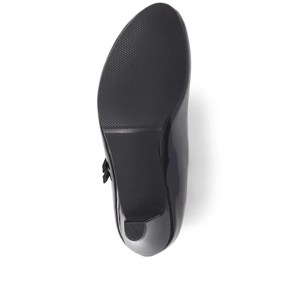Heeled Mary Janes - AMITY39003 / 325 107 - Black Patent - Image 4