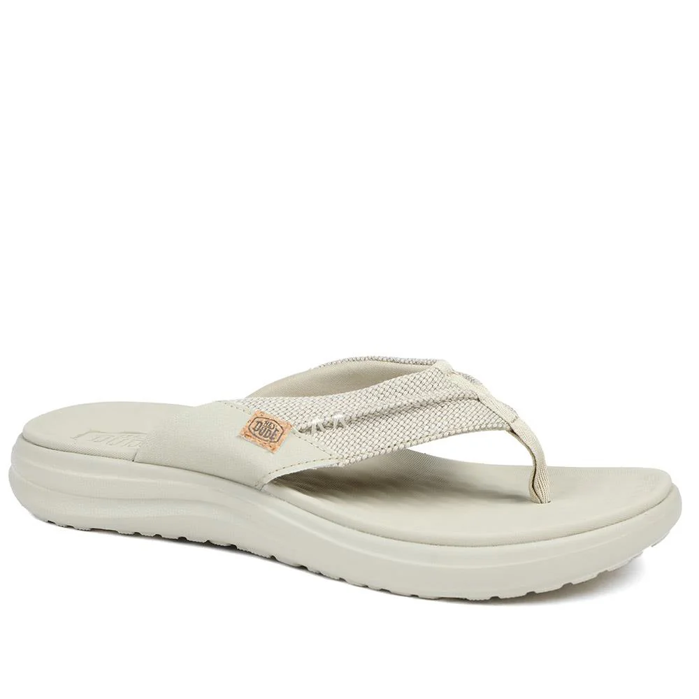 HeyDude Finn Flip Braided Flip Flops - GARD43500 / 329 353 - Beige