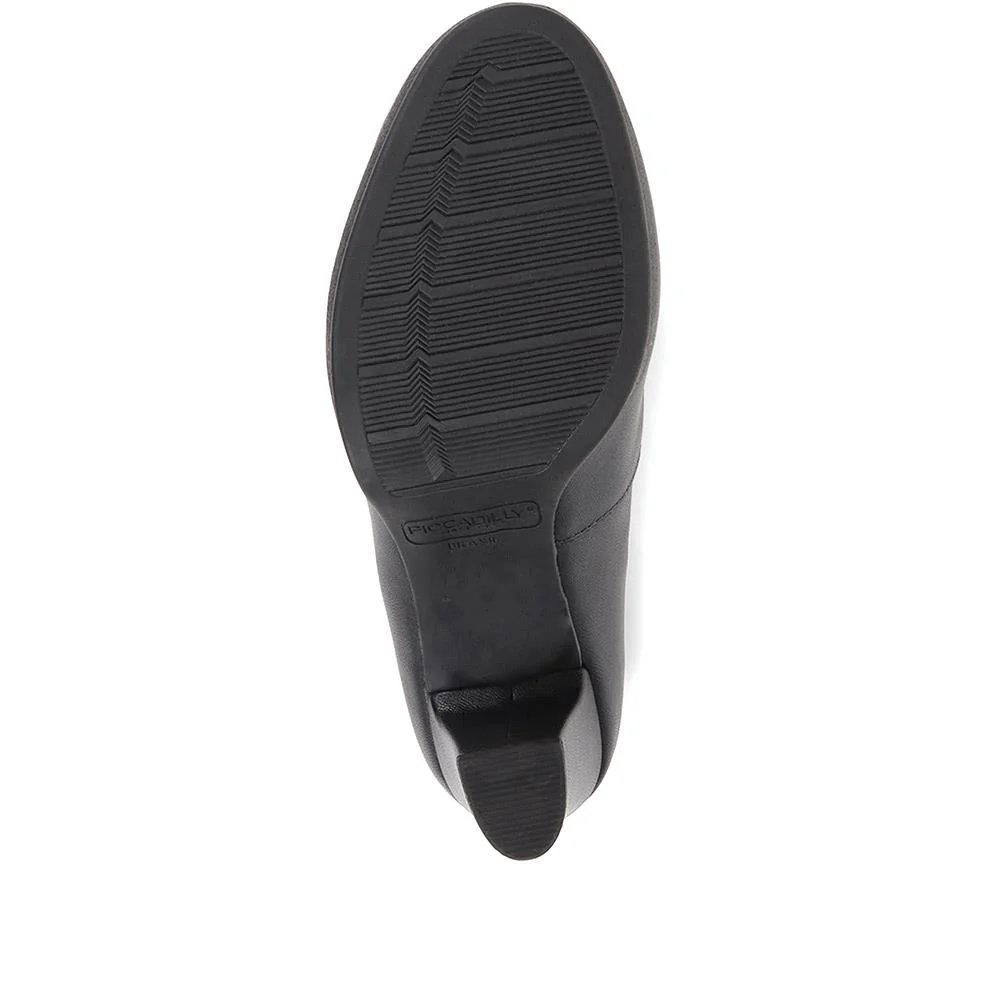 High Heel Court Shoes - PIC35001 / 322 186 - Black - Image 5