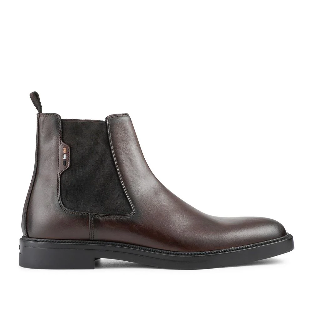 Hugo Boss Leather Chelsea Boots - HUGO42504 / 327 810 - Dark Brown - Image 2