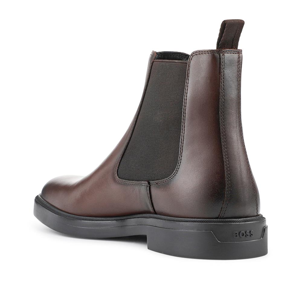 Hugo Boss Leather Chelsea Boots - HUGO42504 / 327 810 - Dark Brown - Image 3