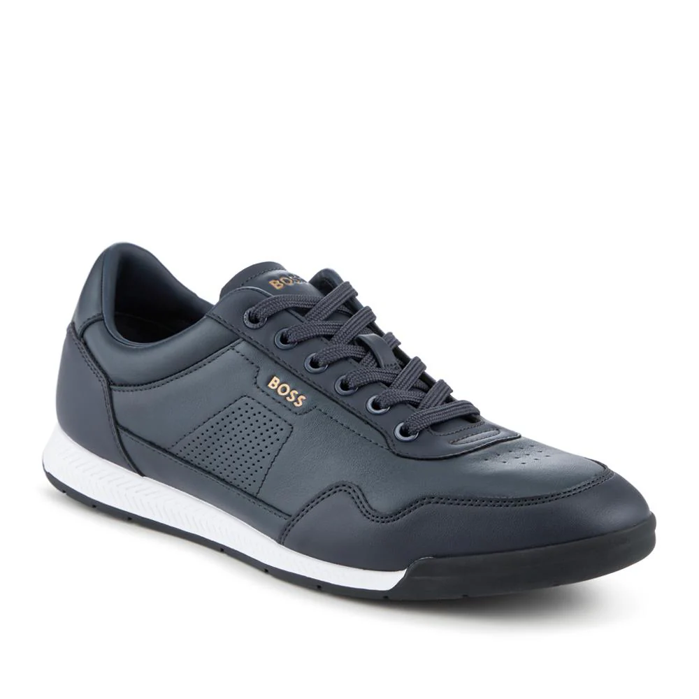 Hugo Boss Leather OrthoLite Trainers - HUGO41508 / 327 626 - Navy