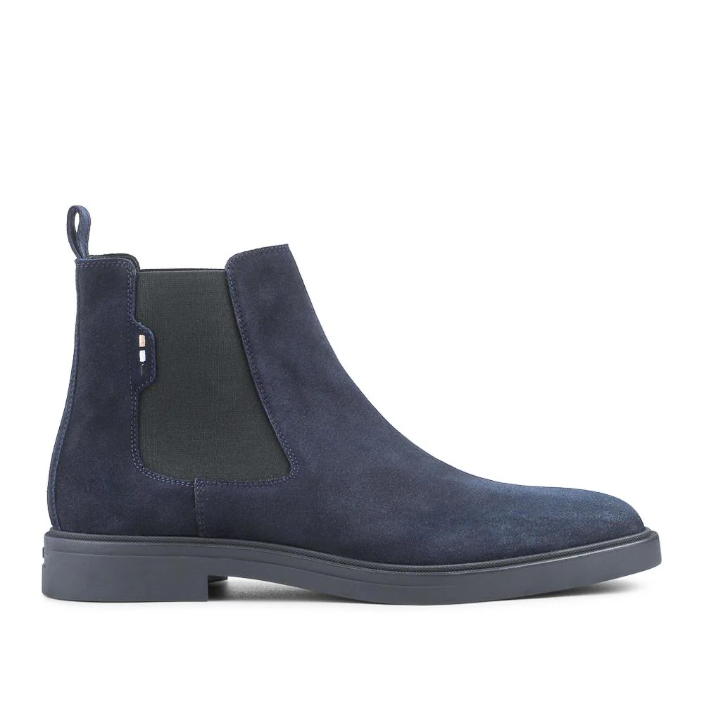Hugo Boss Suede Leather Chelsea Boots - HUGO42505 / 327 812 - Navy - Image 2