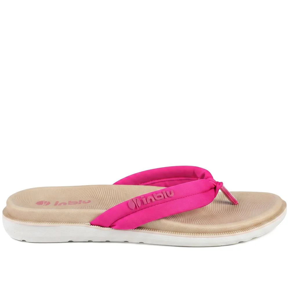 Inblu Lightweight Rubber Toe Post Sandals - INB43034 / 330 327 - Fuschia - Image 3