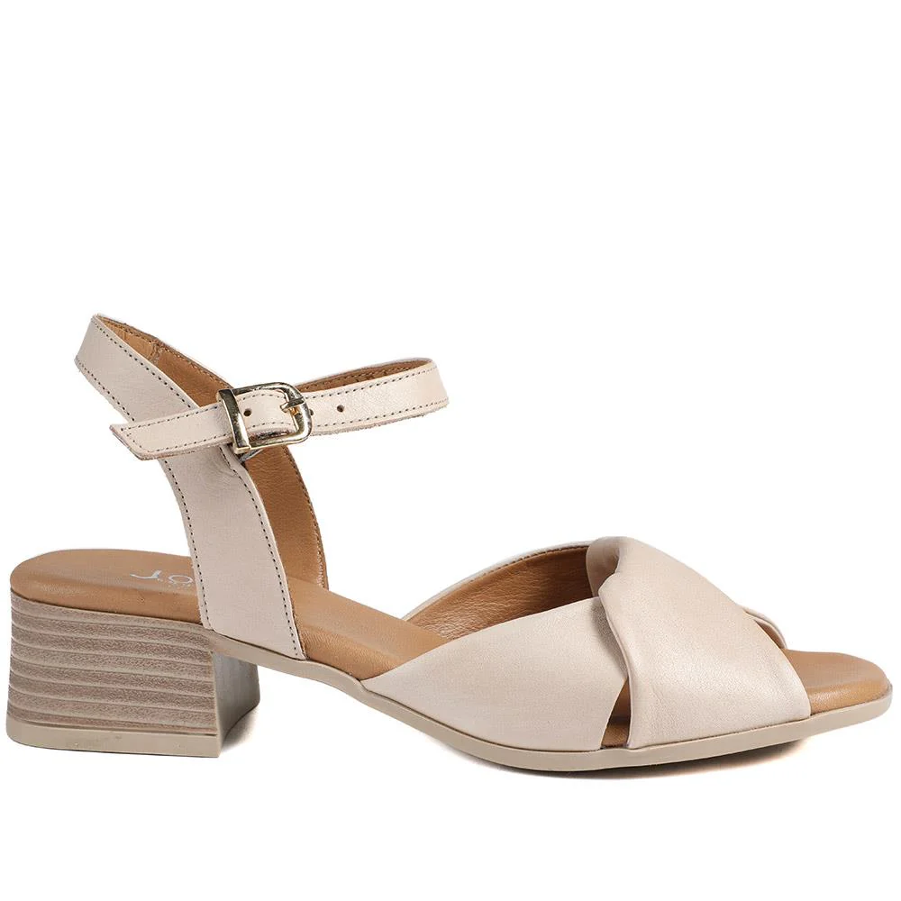 Jaira Leather Buckle Fasten Sandals - JAIRA / 329 439 - Nude - Image 2