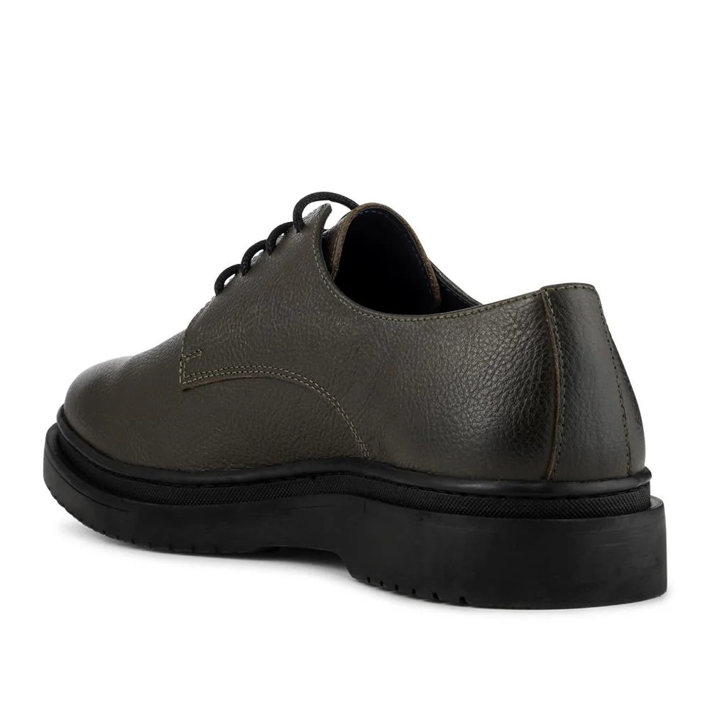 Jameson All-Leather Smart Lace Up Shoes - JAMESON / 328 304 - Khaki Grain - Image 3