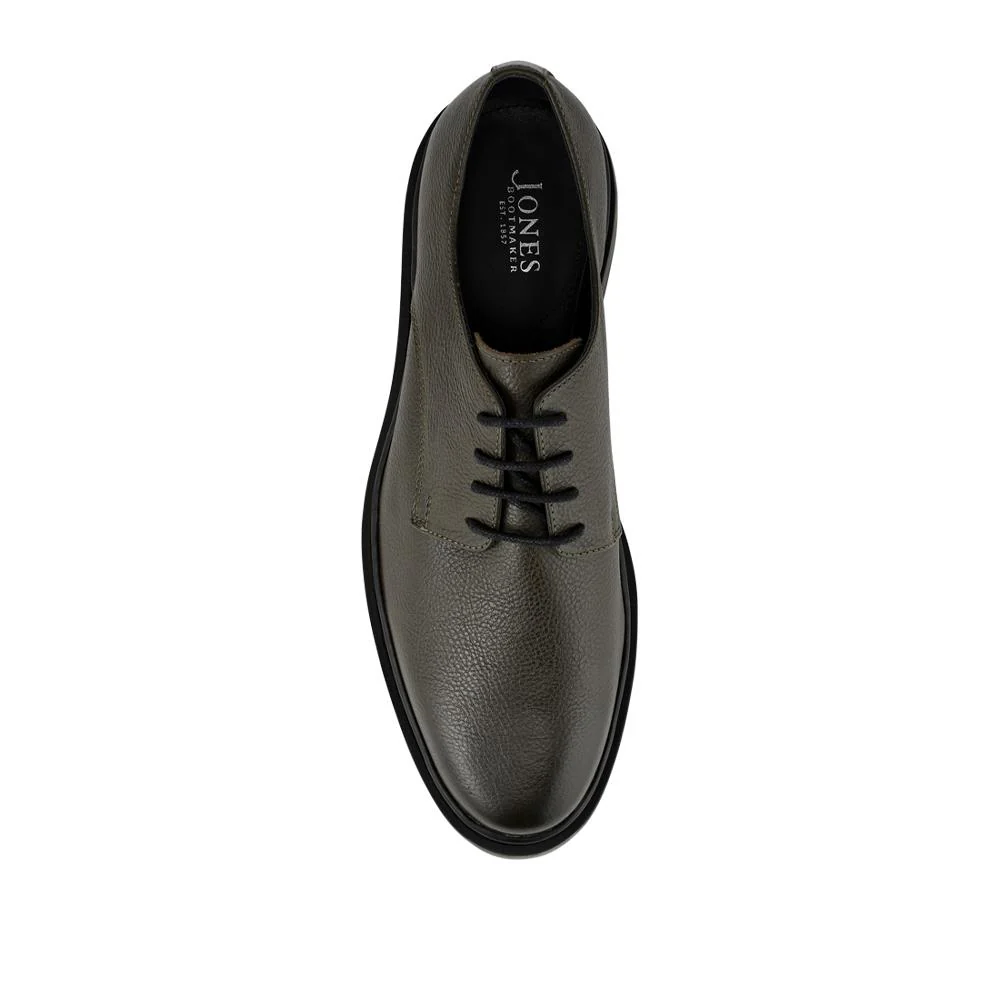 Jameson All-Leather Smart Lace Up Shoes - JAMESON / 328 304 - Khaki Grain - Image 4