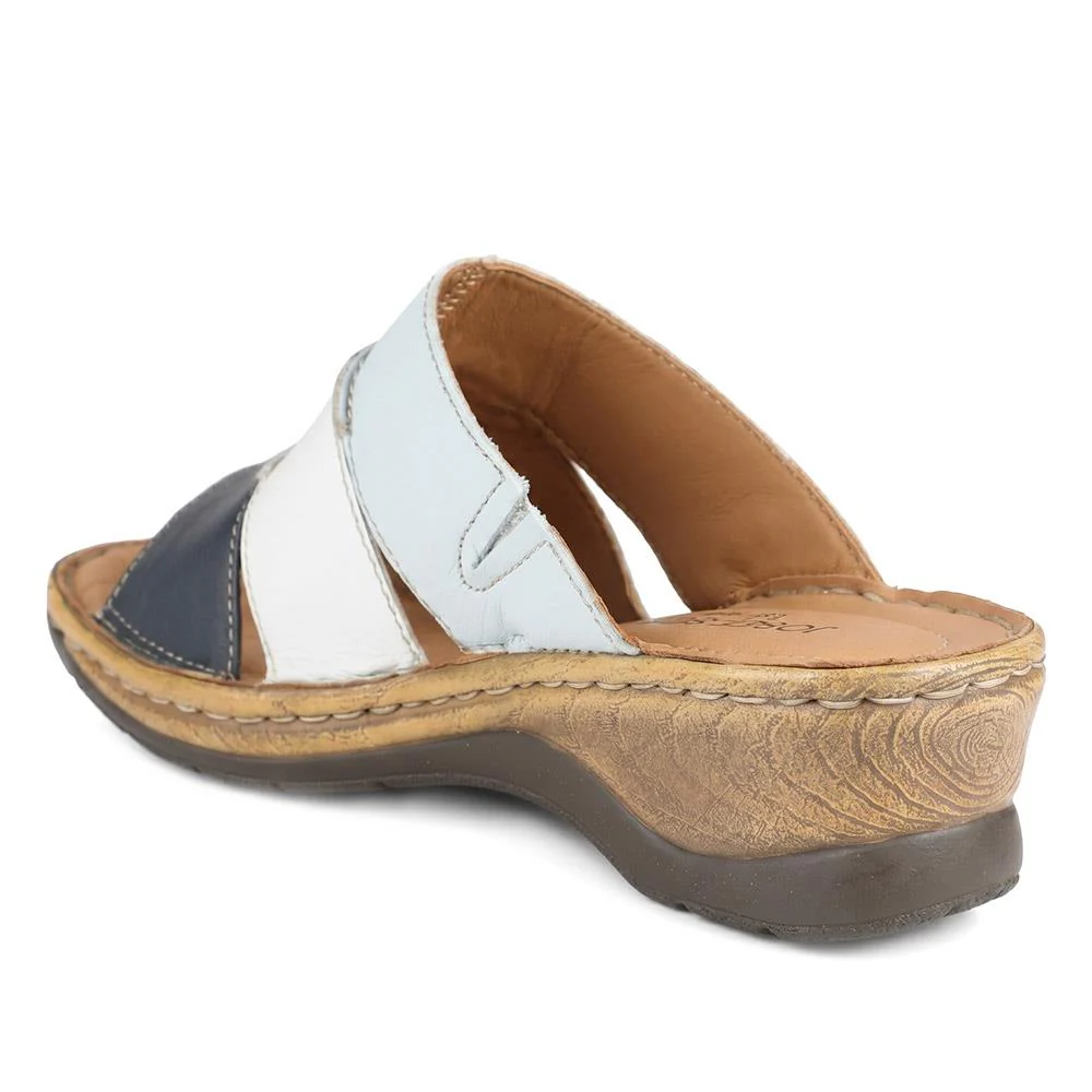 Josef Seibel Catalonia 86 Mule Sandals - JOSCL43001 / 330 435 - Blue Multi - Image 4