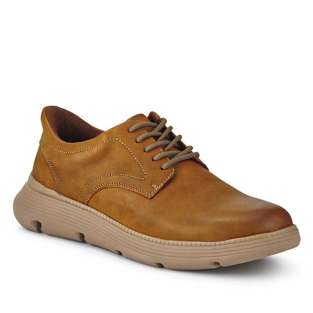 Easy Step In Casual Leather Lace Up Shoes - RISI41001 / 326 953 - Tan
