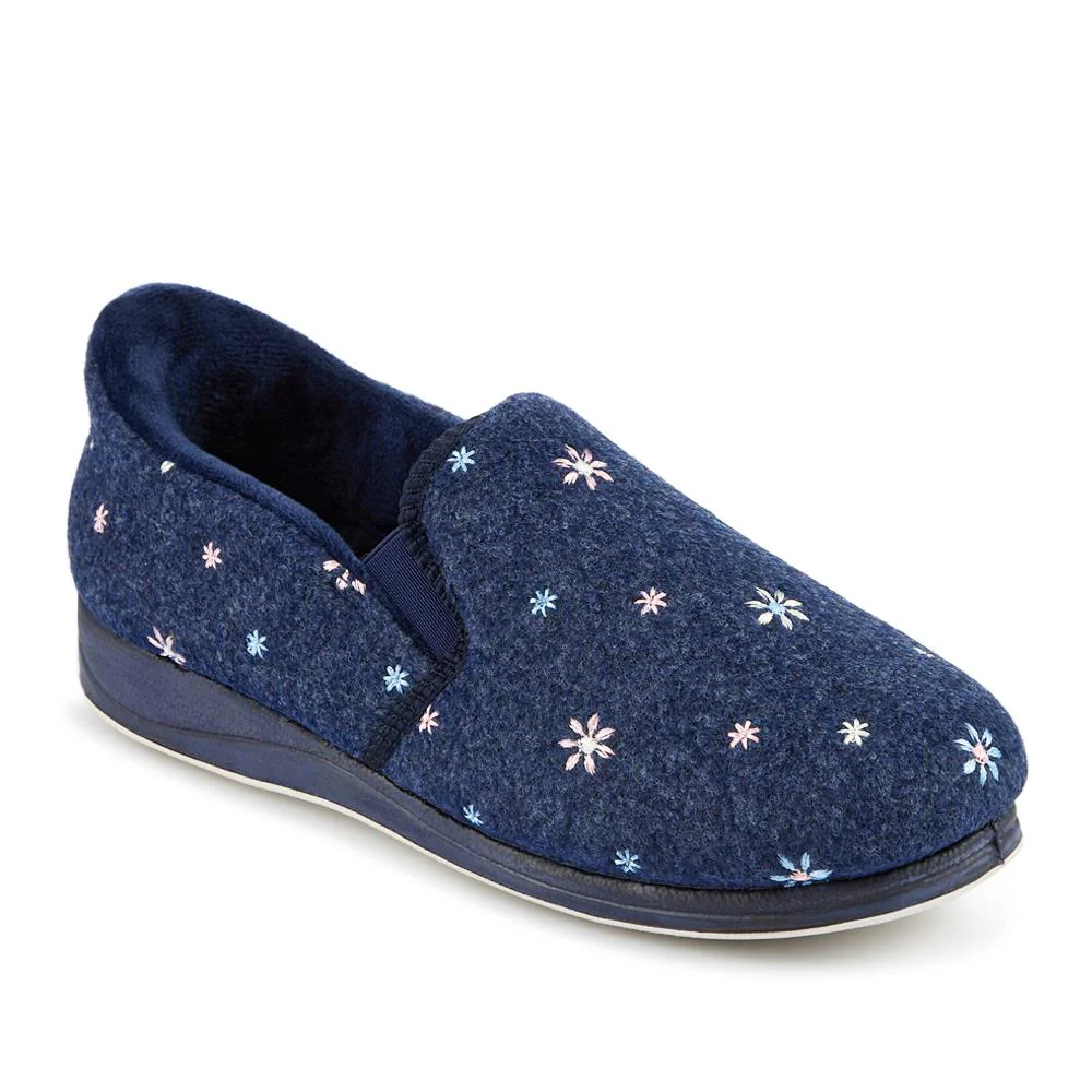 Easy Step In Memory Foam Slippers - QING42015 / 327 960 - Navy