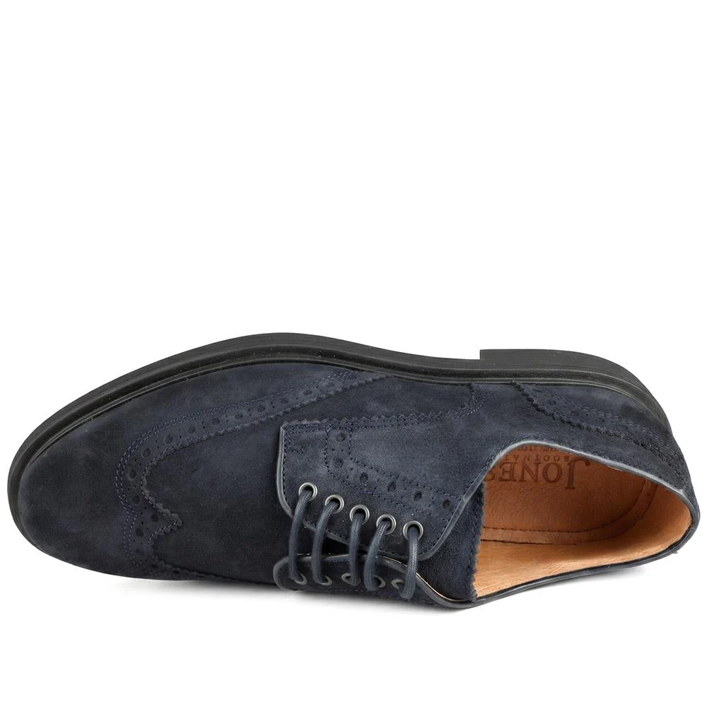 Karkor Leather Brogue Shoes - KARKOR / 330 218 - Blue Suede - Image 5