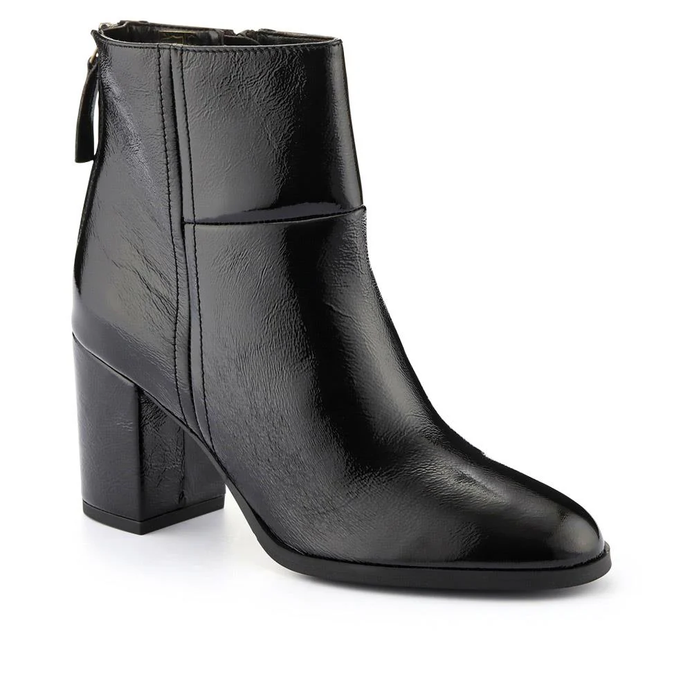 Karlia Leather Ankle Boots - KARLIA / 325 868 - Black Patent