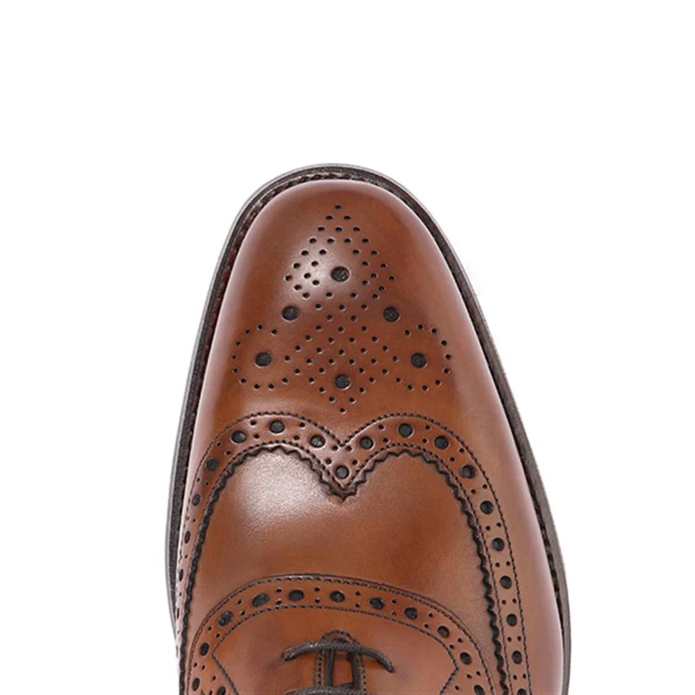 Kerridge Wide Fit Leather Oxford Brogues - LOA29507 / 316 966 - Brown - Image 7