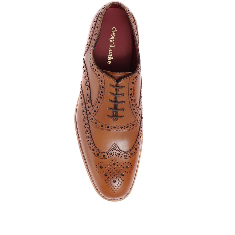 Kerridge Wide Fit Leather Oxford Brogues - LOA29507 / 316 966 - Tan - Image 4