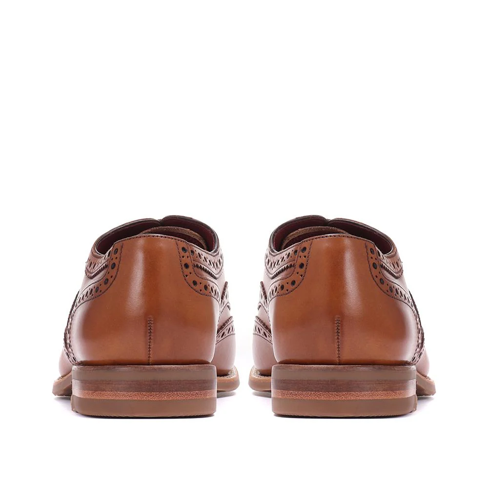 Kerridge Wide Fit Leather Oxford Brogues - LOA29507 / 316 966 - Tan - Image 6