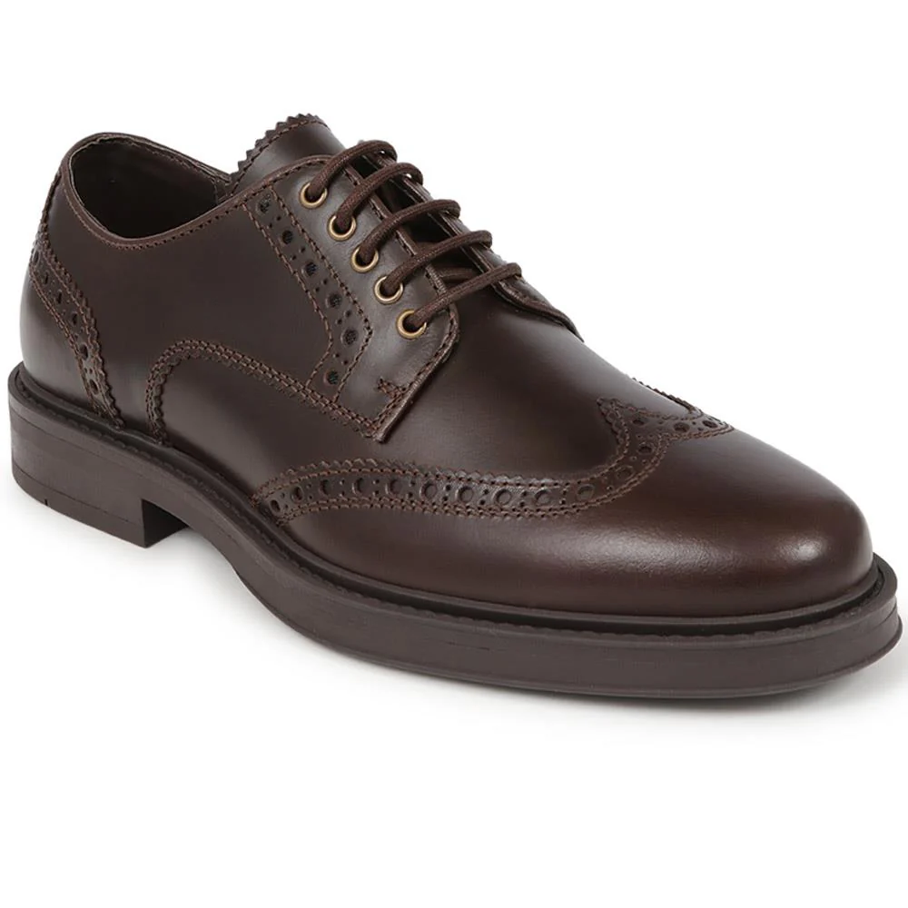 Kilmarnock Leather Lace-Up Shoes - KILMARNOCK / 325 899 - Dark Brown