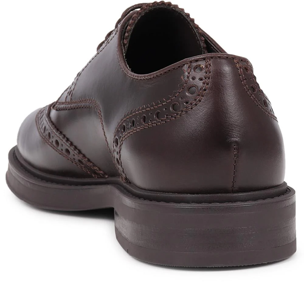 Kilmarnock Leather Lace-Up Shoes - KILMARNOCK / 325 899 - Dark Brown - Image 3