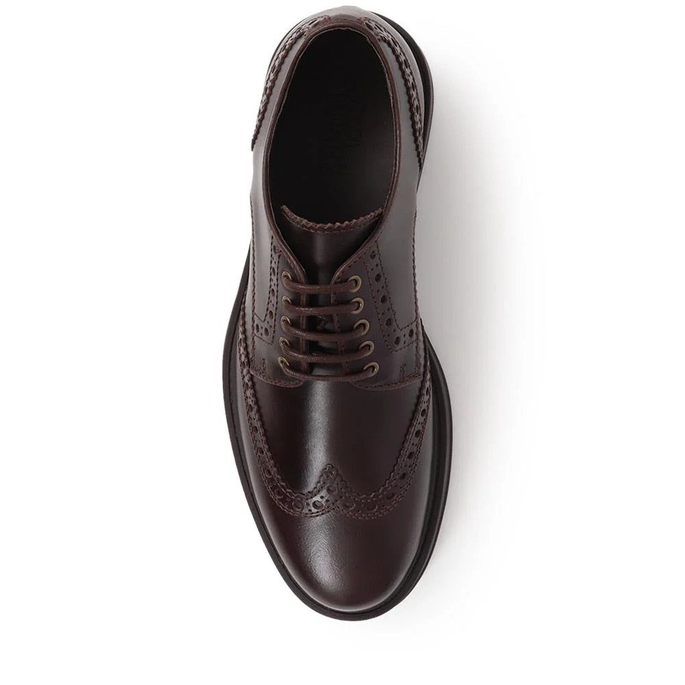 Kilmarnock Leather Lace-Up Shoes - KILMARNOCK / 325 899 - Dark Brown - Image 5