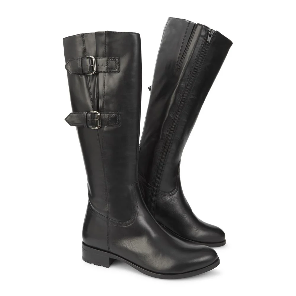 Knee High Leather Boot - CARM28513 / 313 446 - Black - Image 4