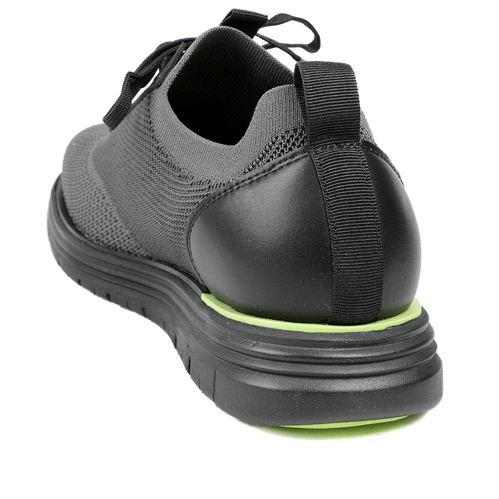 Knitted-Upper Lace-Up Shoes - XINGH41000 / 327 533 - Black - Image 3