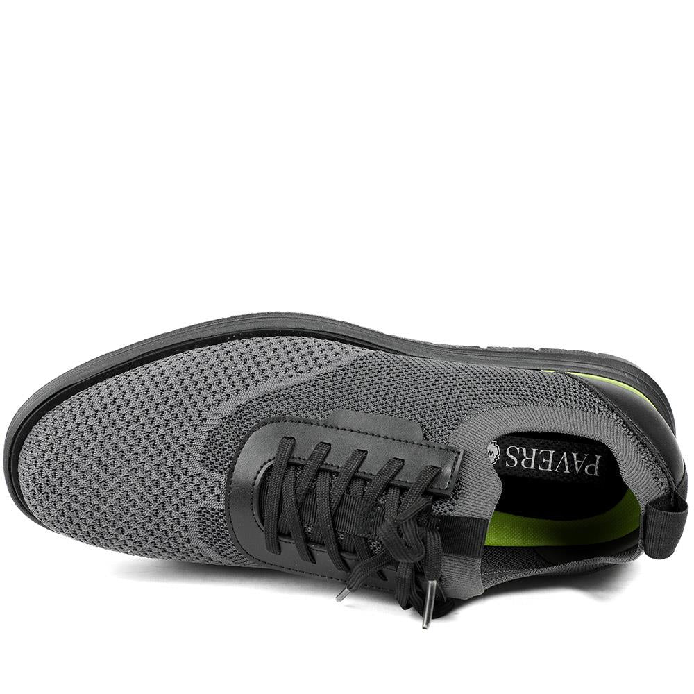 Knitted-Upper Lace-Up Shoes - XINGH41000 / 327 533 - Black - Image 4