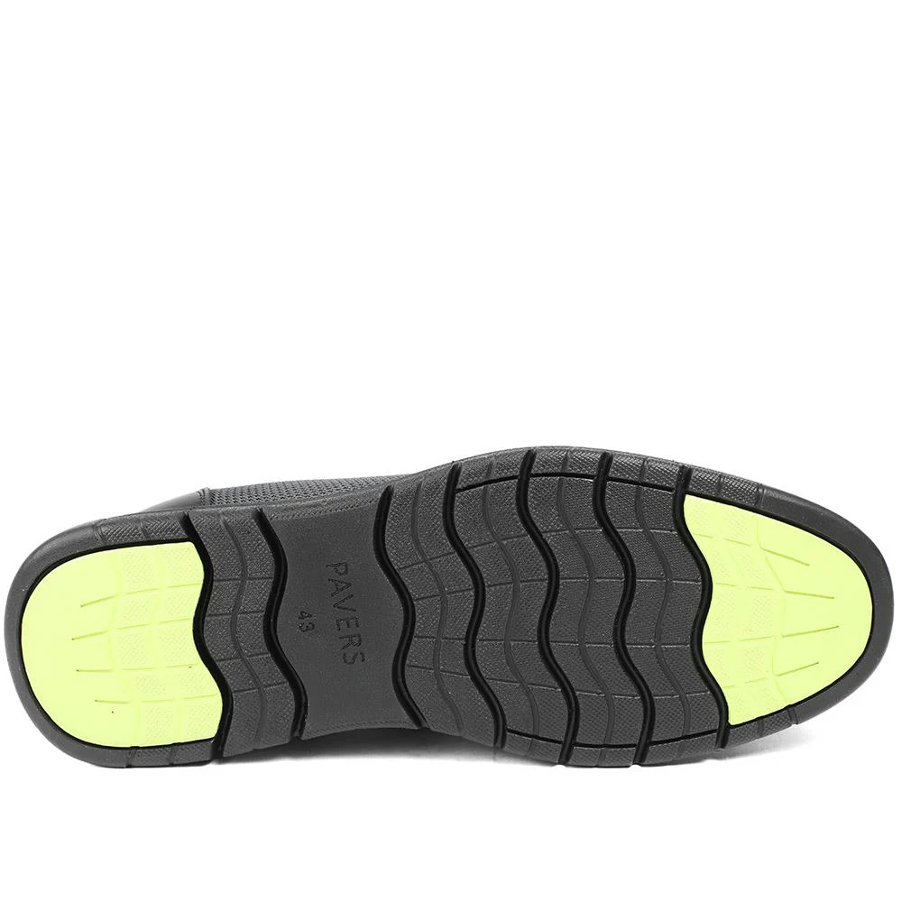 Knitted-Upper Lace-Up Shoes - XINGH41000 / 327 533 - Black - Image 5