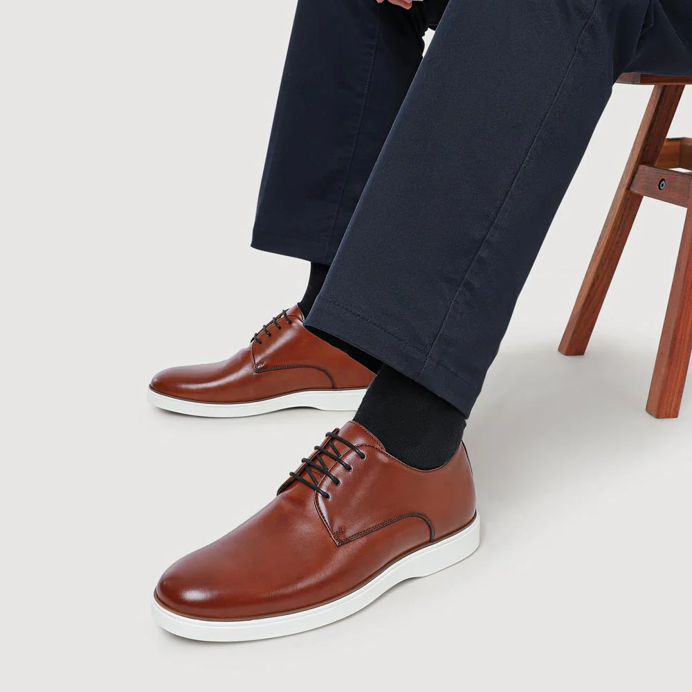 Kolten Leather Lace-Up Shoes - KOLTEN / 326 806 - Tan - Image 5