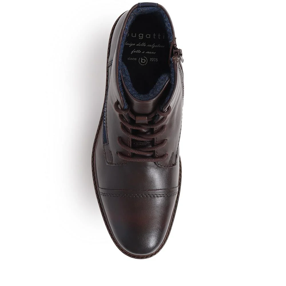 Lace-Up Ankle Boots - BUG40505 / 325 712 - Dark Brown - Image 5