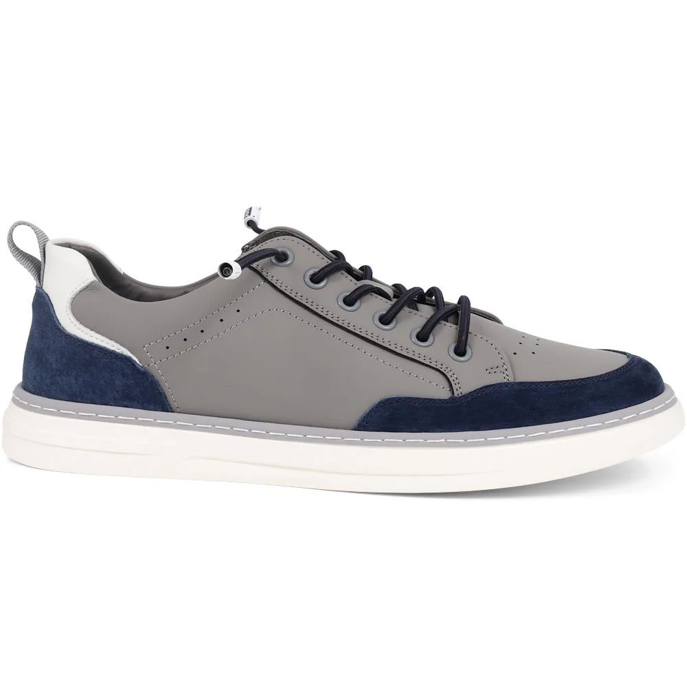 Lace-Up Casual Trainers - JIAHU39003 / 324 994 - Navy-Grey - Image 2