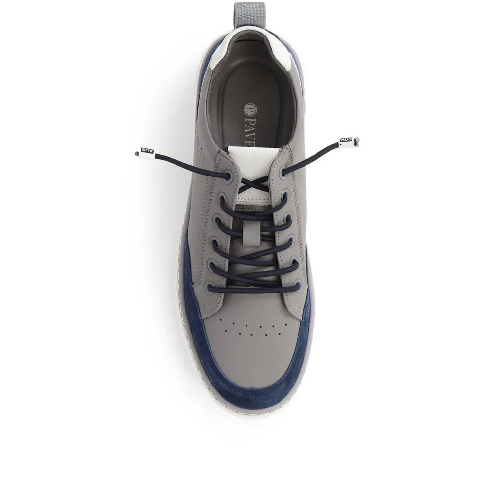 Lace-Up Casual Trainers - JIAHU39003 / 324 994 - Navy-Grey - Image 5