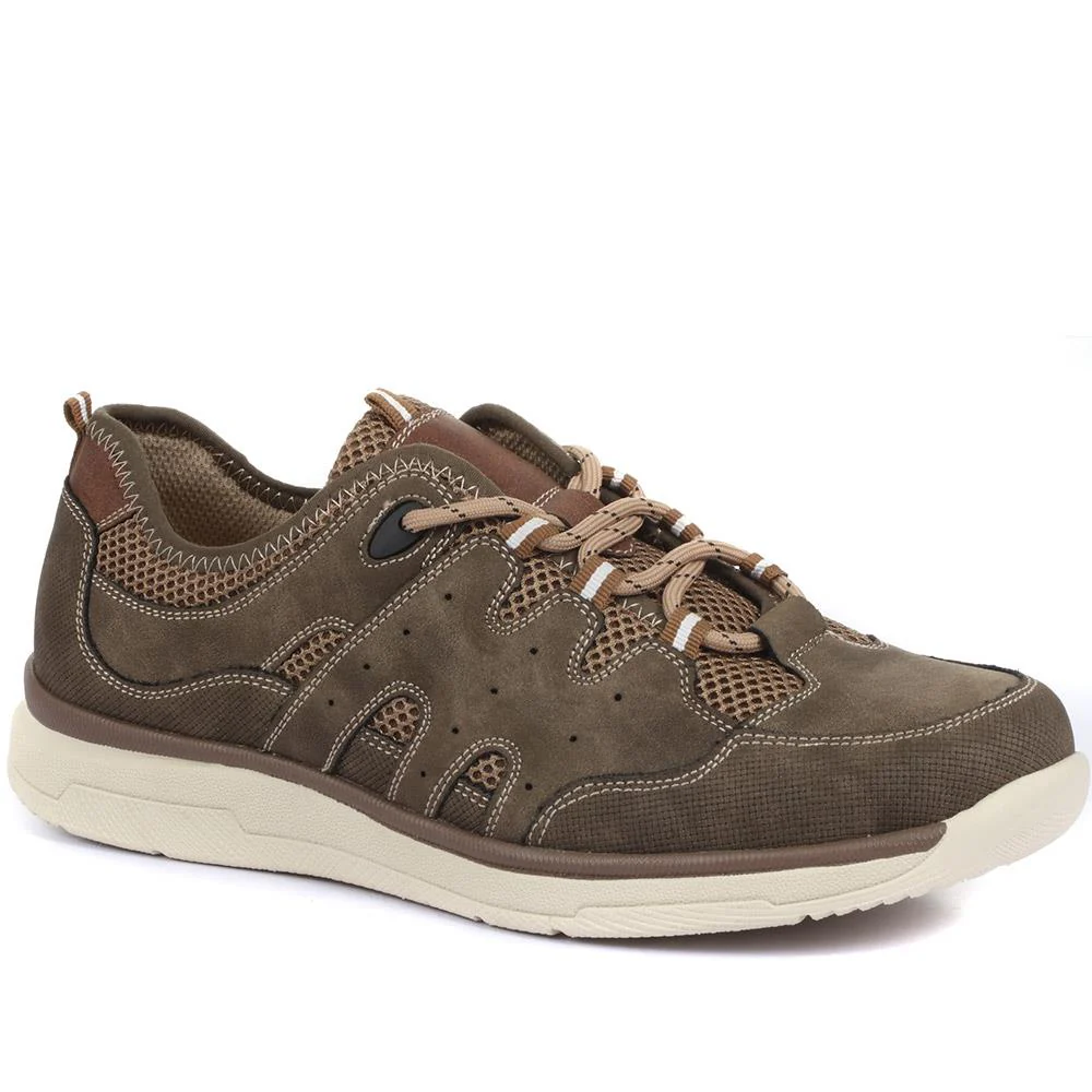 Lace -Up Trainers for Men - WBINS33017 / 319 502 - Taupe